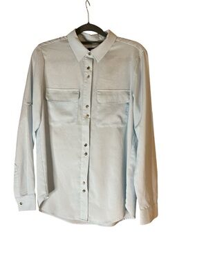Light Blue women's Button-Up Shirt